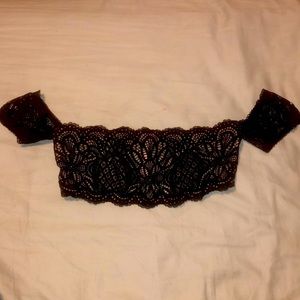 Victoria’s Secret Dream Angels Lace Bralette Off Shoulder Cap Sleeves Medium